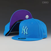 NEW YORK YANKEES "OUTER SPACE" CERULEAN BLUE MAY NIGHTS NEW ERA FITTED CAP