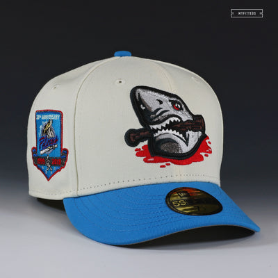 MYRTLE BEACH PELICANS 20TH ANNIVERSARY JAWS INSPIRED NEW ERA FITTED HAT