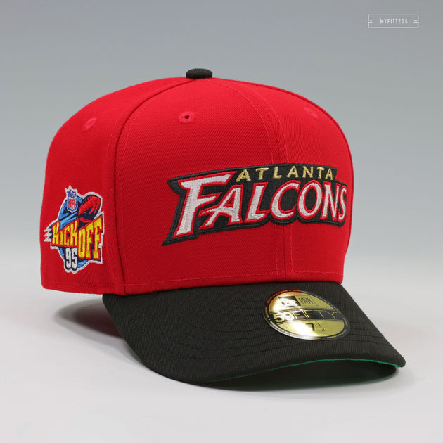 ATLANTA FALCONS NFL KICKOFF 1995 RETRO SCARLET JET BLACK NEW ERA