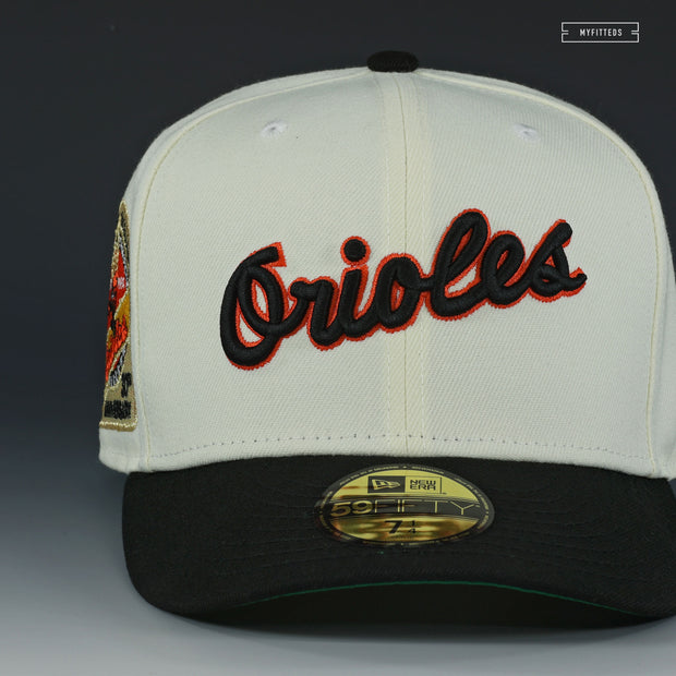 BALTIMORE ORIOLES 1954-1984 30TH ANNIVERSARY OFF WHITE NEW ERA FITTED CAP