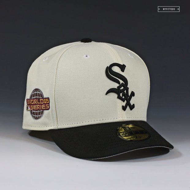 CHICAGO WHITE SOX 2005 WORLD SERIES MR. SNOOTY OFF WHITE NEW ERA FITTED CAP