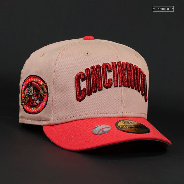 CINCINNATI REDS WORLD CHAMPS 25TH & 10TH ANNIVERSARIES NEW ERA FITTED –  SHIPPING DEPT