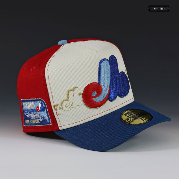 MONTREAL EXPOS OLYMPIC STADIUM "OFF WHITE" 59FIFTY A-FRAME NEW ERA FITTED CAP