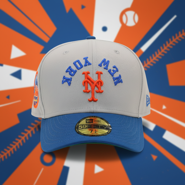NEW YORK METS UPSIDE DOWN ARCH CHAIN STITCHED ROAD JERSEY INSPIRED