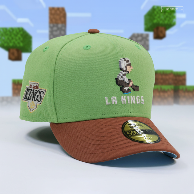 LOS ANGELES KINGS MINECRAFT BY MOJANG INSPIRED NEW ERA FITTED CAP