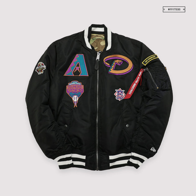 NEW ERA X ALPHA INDUSTRIES ARIZONA DIAMONDBACKS REVERSIBLE BOMBER