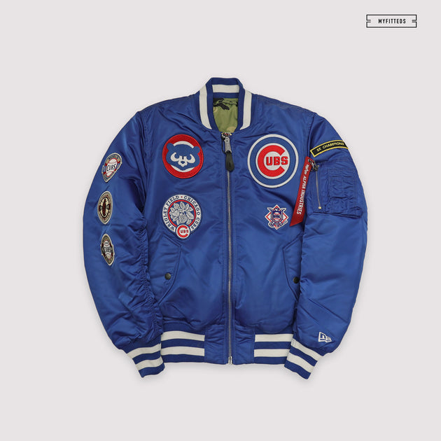 NEW ERA X ALPHA INDUSTRIES CHICAGO CUBS REVERSIBLE BOMBER