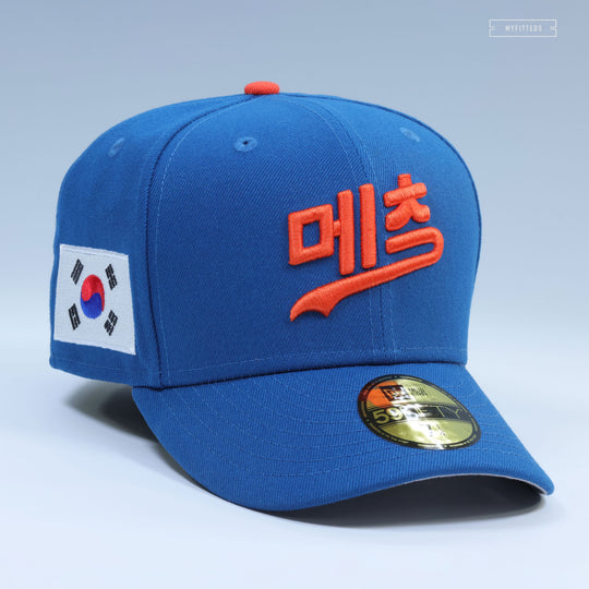 NEW YORK METS 메츠 KOREAN WORDMARK SOUTH KOREA FLAG NEW ERA FITTED