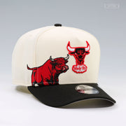 CHICAGO BULLS RAGING BULL OFF WHITE NBA HARDWOOD CLASSICS 9FIFTY A-FRAME NEW ERA SNAPBACK