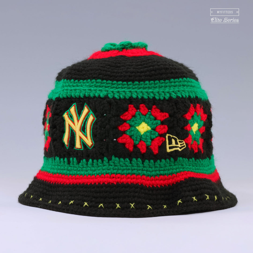 NEW YORK YANKEES RASTA FLORAL HAND KNIT ELITE SERIES NEW ERA