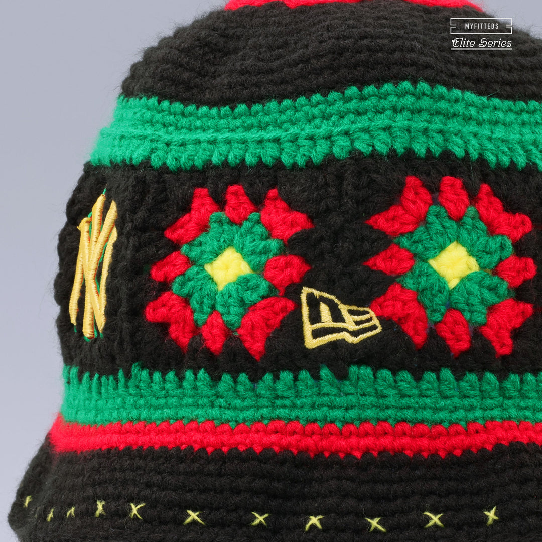 NEW YORK YANKEES RASTA FLORAL HAND KNIT ELITE SERIES NEW ERA