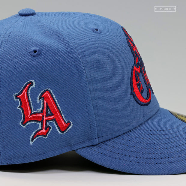 LOS ANGELES CLIPPERS VINTAGE WEATHERED LOOK OLDE ENGLISH NEW ERA FITTED CAP