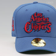 LOS ANGELES CLIPPERS VINTAGE WEATHERED LOOK OLDE ENGLISH NEW ERA FITTED CAP