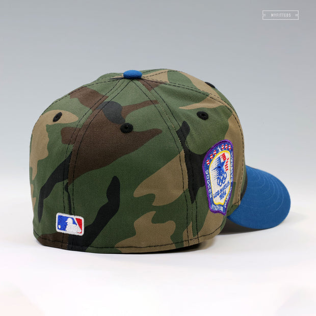 LOS ANGELES DODGERS 1984 OLYMPIC BASEBALL DODGER STADIUM WOODLAND CAMO NEW ERA FITTED CAP
