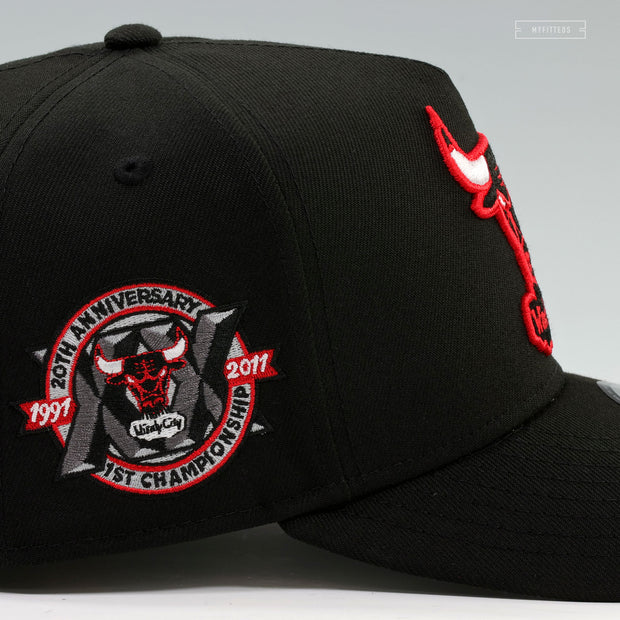 CHICAGO BULLS 1991-2011 FIRST CHAMPIONSHIP 20TH ANNIVERSARY 9FIFTY A-FRAME NEW ERA SNAPBACK