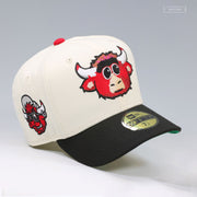 CHICAGO BULLS BENNY THE BULL OFF WHITE JET BLACK MASCOT NEW ERA FITTED CAP
