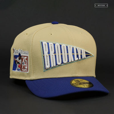 BROOKLYN DODGERS JACKIE ROBINSON 75TH ANNIVERSARY PENNANT NEW ERA FITTED CAP