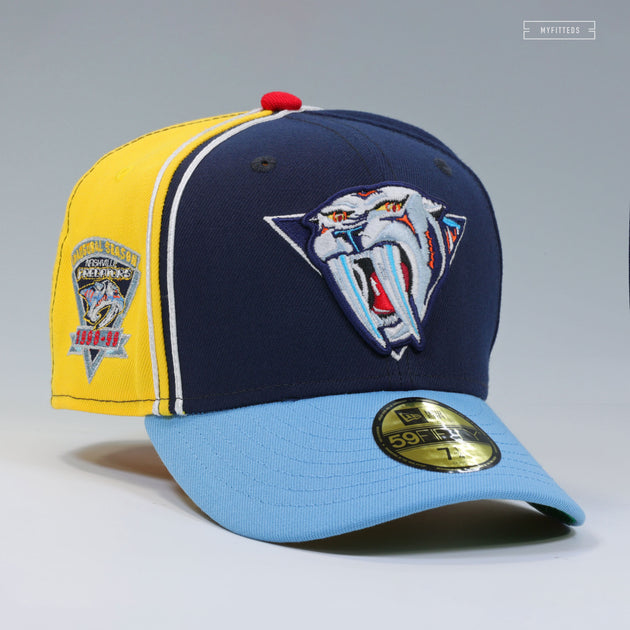 Predators Baseball Bat NASHVILLE PREDATORS REVERSE RETRO INAUGURAL SEASON & 5 FANGTASTIC YEAR ...