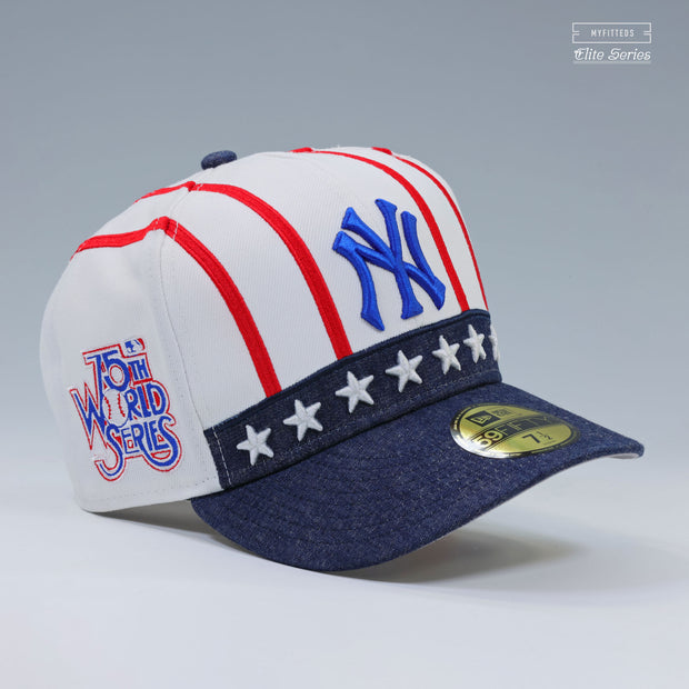 NEW YORK YANKEES 75TH WORLD SERIES AMERICANA ELITE SERIES NEW ERA FITTED CAP