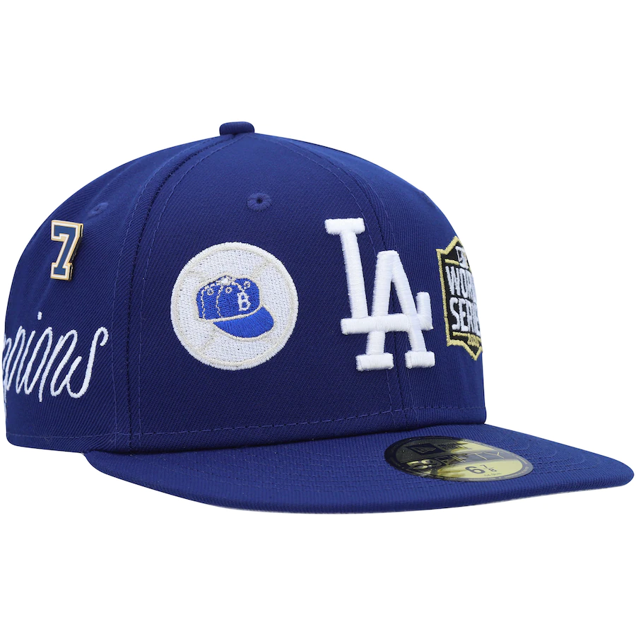 LOS ANGELES DODGERS ROYAL HISTORIC WORLD CHAMPIONS NEW ERA FITTED HAT MYFITTEDS