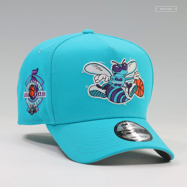 CHARLOTTE HORNETS 1992-1993 5TH SEASON 9FIFTY A-FRAME NEW ERA SNAPBACK HAT