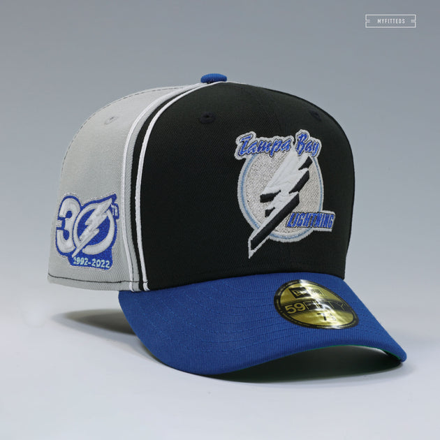 TAMPA BAY LIGHTNING 30TH ANNIVERSARY REVERSE RETRO DIAGONAL BLOCK NEW ...