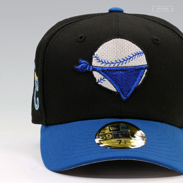 QUAD CITIES RIVER BANDITS BANDANA CENTENNIAL BRIDGE QC SIDE PATCH NEW ERA FITTED CAP