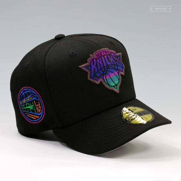 NEW YORK KNICKS 2025 NBA ALL-STAR GAME ETCH ART ZELDA MAJORA'S MASK INSPIRED NEW ERA CAP