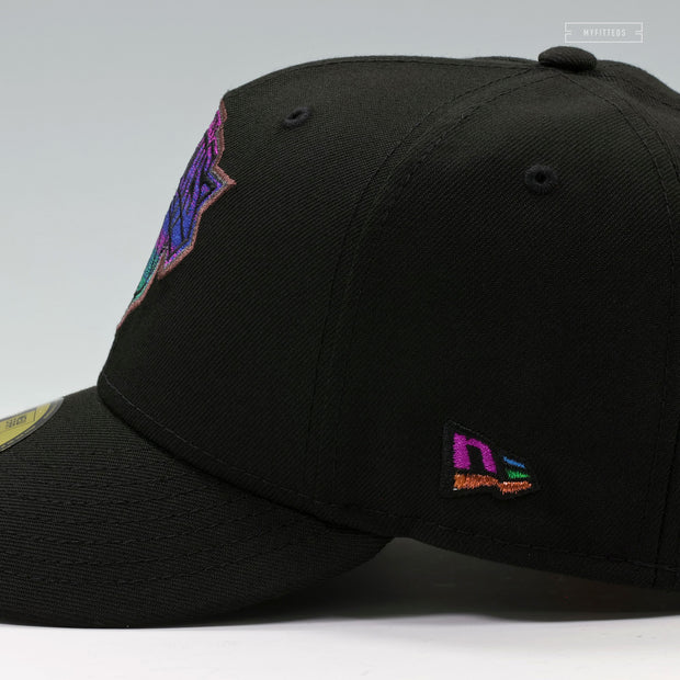 NEW YORK KNICKS 2025 NBA ALL-STAR GAME ETCH ART ZELDA MAJORA'S MASK INSPIRED NEW ERA CAP