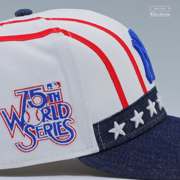 NEW YORK YANKEES 75TH WORLD SERIES AMERICANA ELITE SERIES NEW ERA FITTED CAP