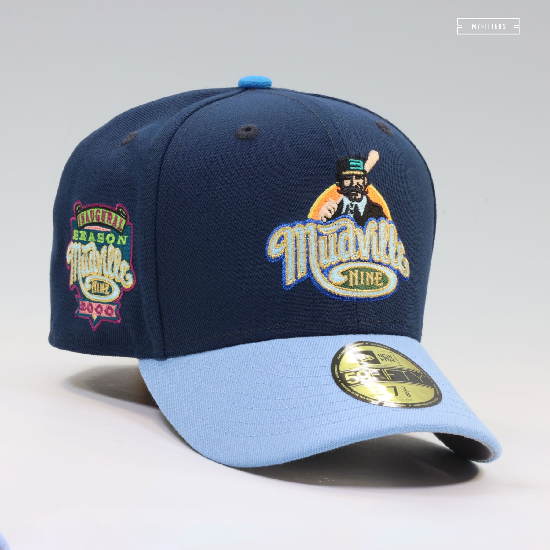 MUDVILLE NINE 2000 INAUGURAL SEASON FREESTYLE WITH COLORS NEW ERA
