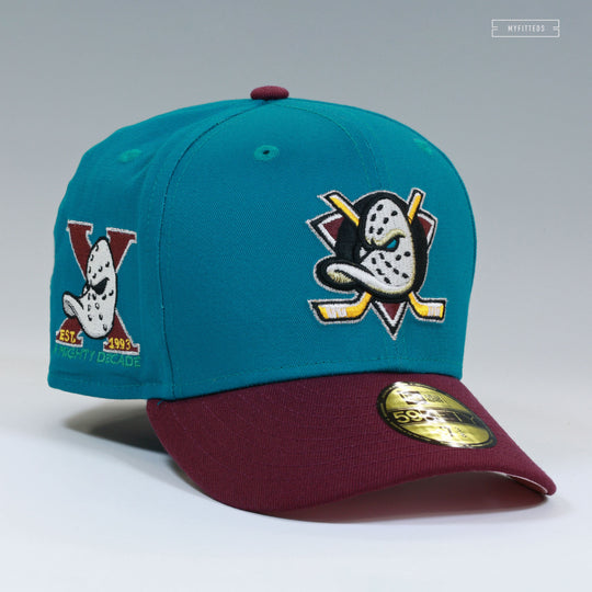 Tampa Bay & Mighty Ducks キャップ ANAHEIM MIGHTY DUCKS EST. 1993 TEN MIGHTY SEASONS SHY PINK UV NEW