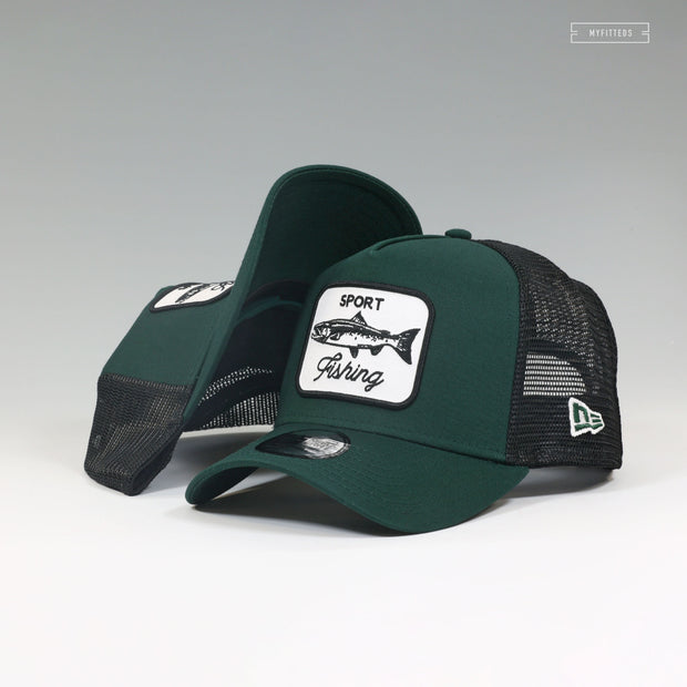 Caps New Era Camo Patch Black 9FORTY E-Frame Adjustable Cap Black Rifle Green Caps New Era Camo Patch Black 9FORTY E-Frame Adjustable Cap Black Rifle Green