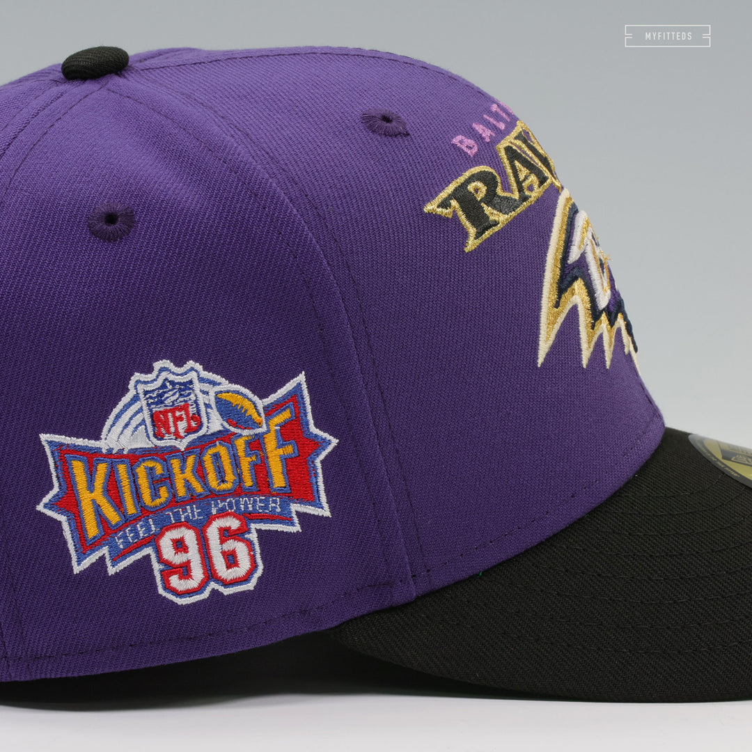 BALTIMORE RAVENS NFL KICKOFF 1996 PURPLE ORCHID JET BLACK NEW ERA