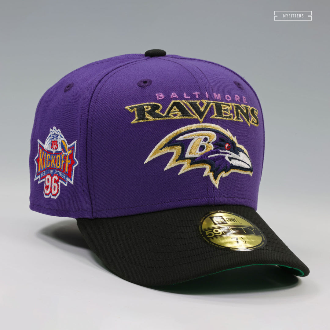 BALTIMORE RAVENS NFL KICKOFF 1996 PURPLE ORCHID JET BLACK NEW ERA