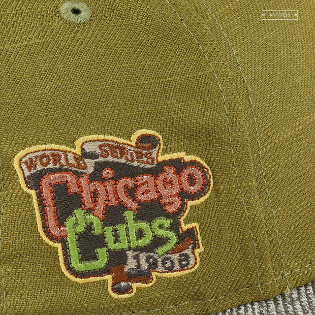 CHICAGO CUBS 1908 WORLD SERIES BEAU GESTE HEMP NATURAL TERRY NEW ERA FITTED CAP