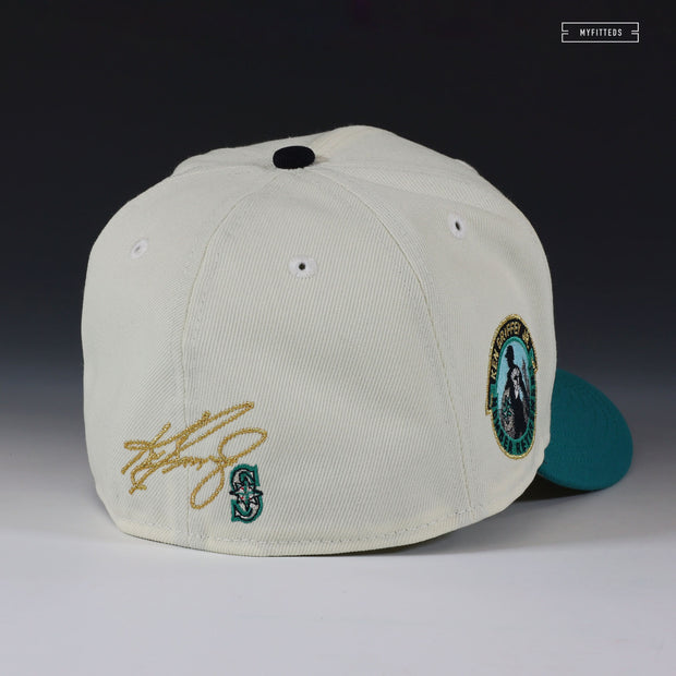 SEATTLE MARINERS KEN GRIFFEY JR. NUMBER RETIREMENT OFF WHITE NEW ERA FITTED CAP