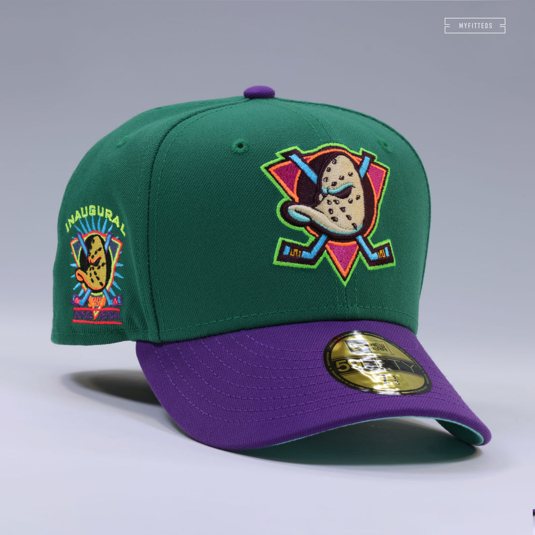初期カラー NEW ERA マイティダックス キャップ パープル ニューエラ ANAHEIM MIGHTY DUCKS 1993 INAUGURAL SEASON THE WINDWAKER INSPIRED
