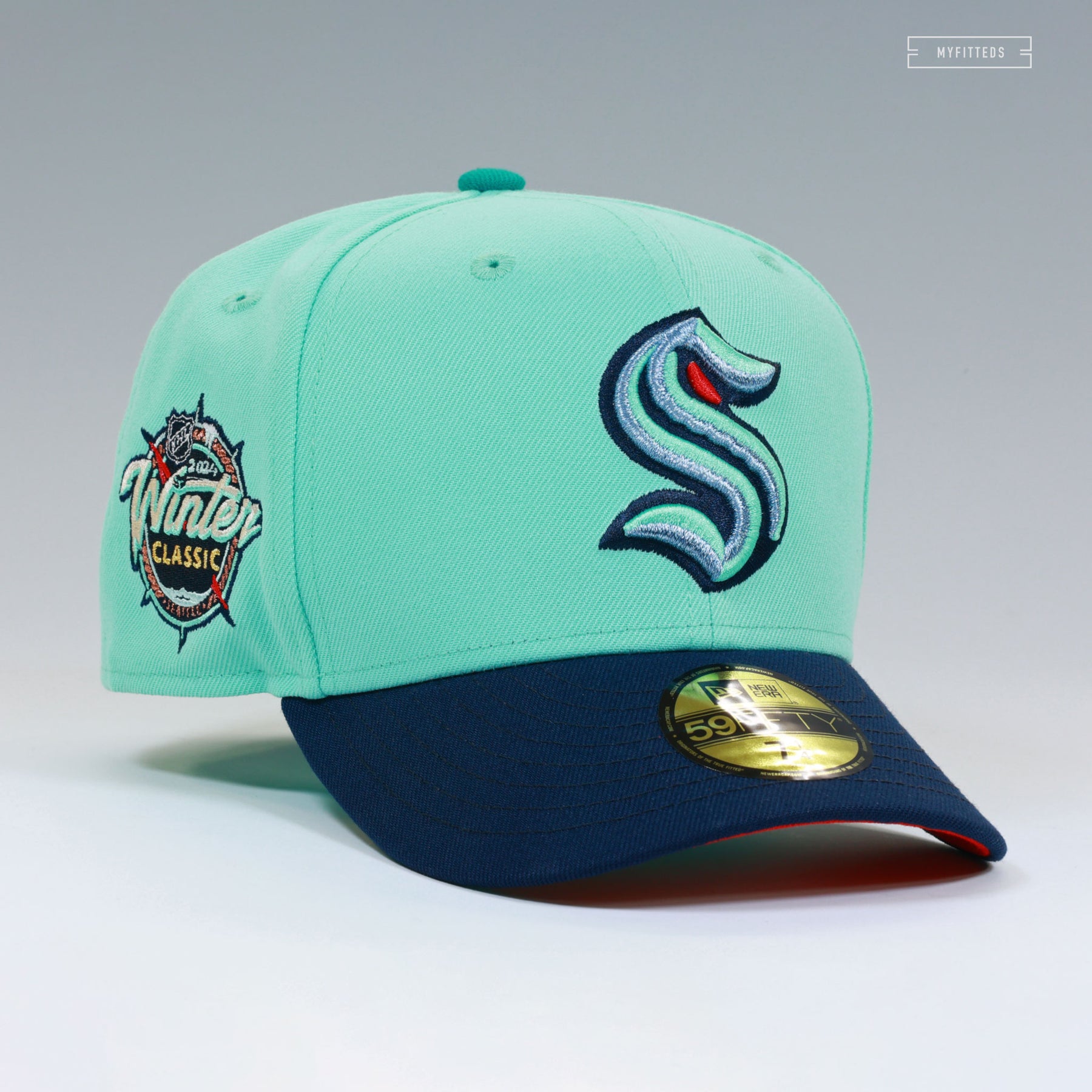 SEATTLE KRAKEN 2024 WINTER CLASSIC SEAGLASS NEW ERA FITTED CAP