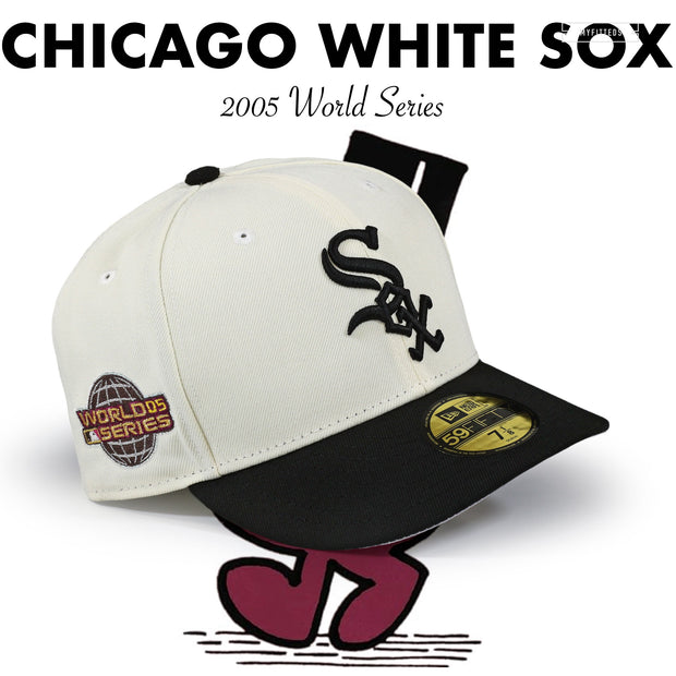 CHICAGO WHITE SOX 2005 WORLD SERIES MR. SNOOTY OFF WHITE NEW ERA FITTED CAP