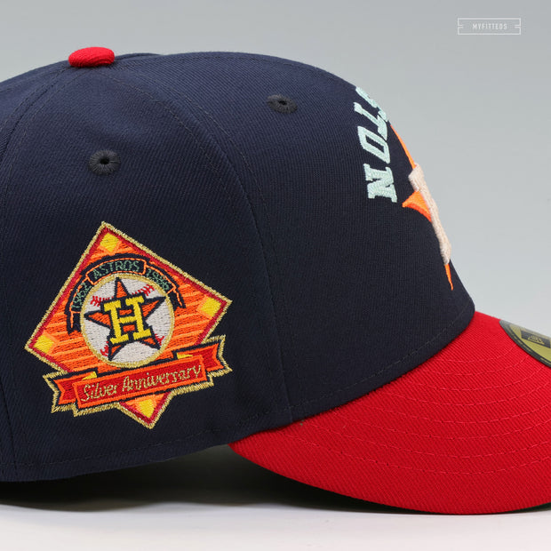 HOUSTON ASTROS 1962-1986 25TH SILVER ANNIVERSARY KATE'S JACKET INSPIRED NEW ERA FITTED CAP