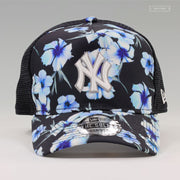 NEW YORK YANKEES ICY FLORAL TRUCKER MESH GOLFER NEW ERA SNAPBACK HAT