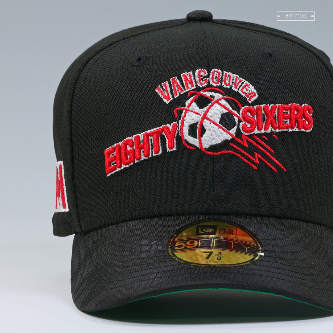 VANCOUVER EIGHTY SIXERS RETRO MLS JET BLACK RADIANT RED NEW ERA