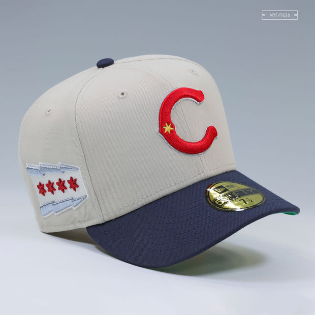 CHICAGO CUBS SWEET HOME CHICAGO SANDSTONE MIDNIGHT NAVY NEW ERA FITTED CAP