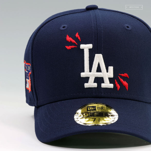LOS ANGELES DODGERS THUNDEROUS RAUCOUS 1981 WORLD SERIES NIGHTSHADE NEW ERA FITTED CAP