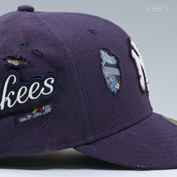 NEW YORK YANKEES WORLD SERIES VELCRO YANKEES PATCH DISTRESSED ELITE SERIES NEW ERA FITTED CAP