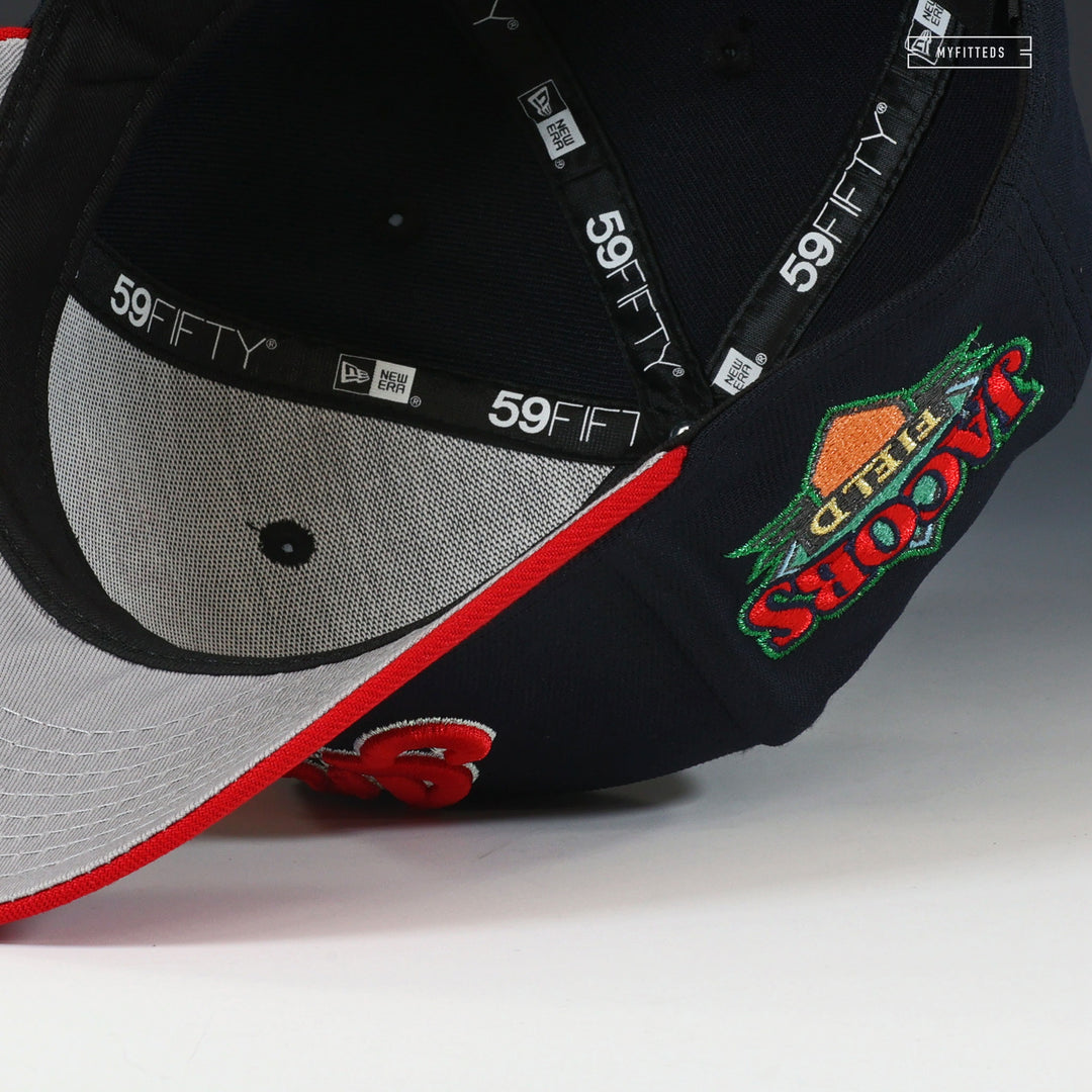 CLEVELAND INDIANS JACOBS FIELD TEAM COLOR 2 TONE NEW ERA FITTED