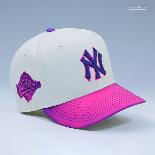 NEW YORK YANKEES 1996 WORLD SERIES COLOR DEVELOP MAGENTA COLOR SHIFTING NEW ERA CAP