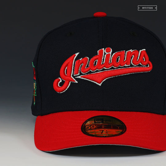 CLEVELAND INDIANS JACOBS FIELD TEAM COLOR 2 TONE NEW ERA FITTED