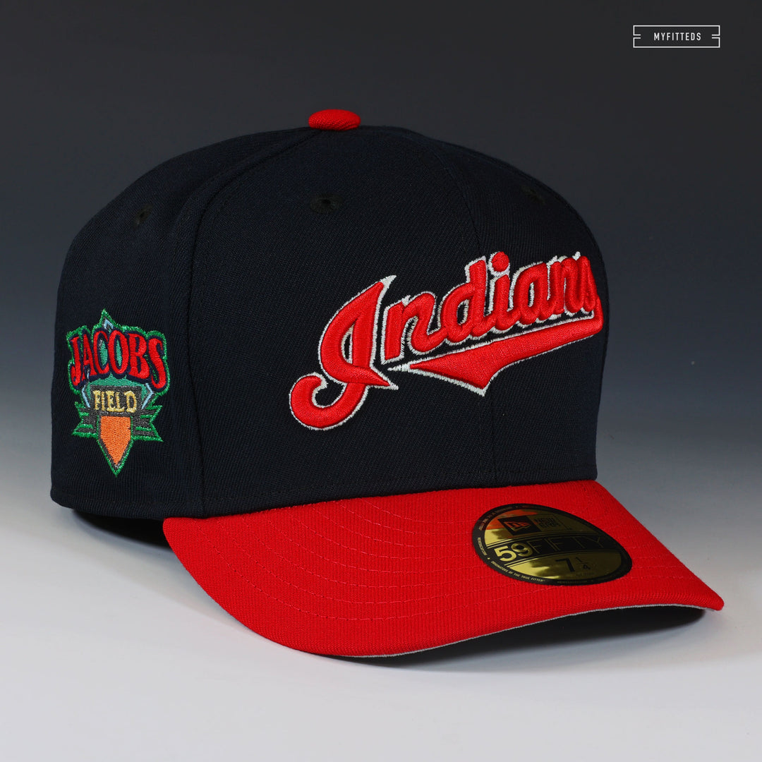 CLEVELAND INDIANS JACOBS FIELD TEAM COLOR 2 TONE NEW ERA FITTED